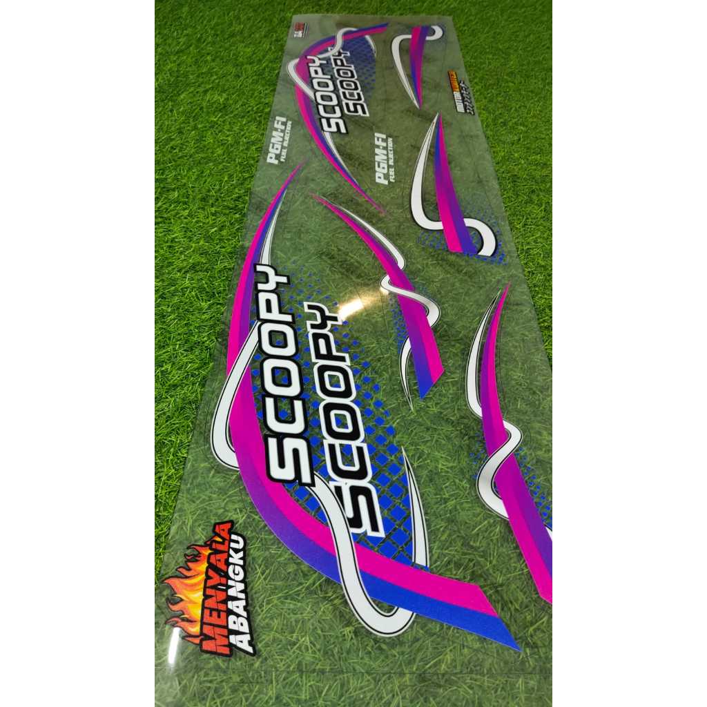 Striping Sticker Scopy All New Bahan Bening Transparan Polet Variasi Motif simple