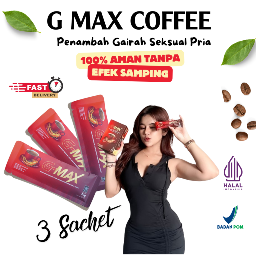 

G-Max Kopi Ginseng GMax 3 Sachet Kopi Stamina Pria Dewasa - COD BISA