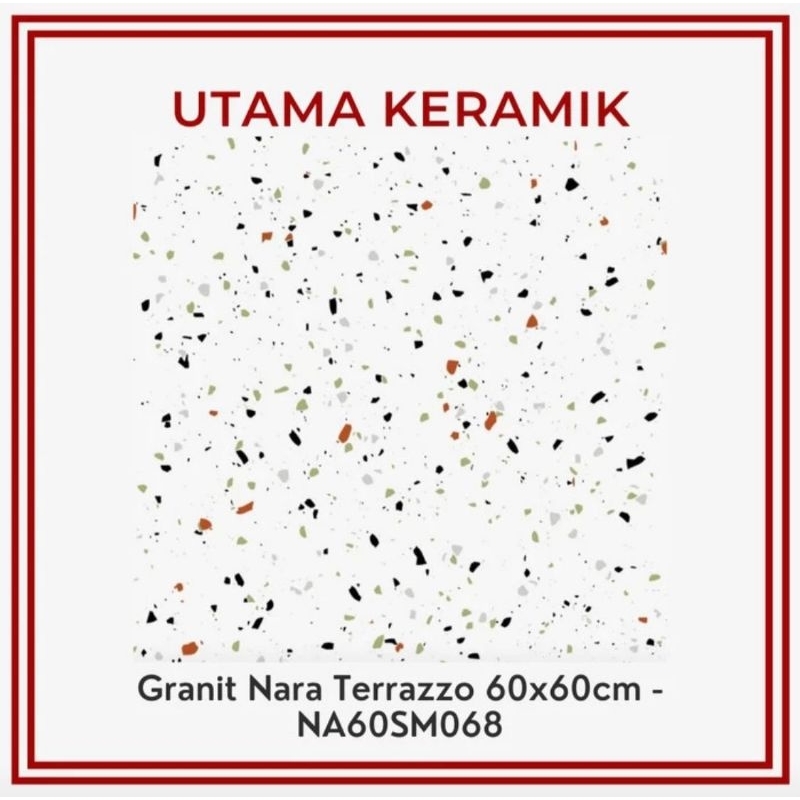 Granit Nara Terrazzo 60x60 - Harga per 4 keping (per dus) - NA60SM068 - Granit Lantai