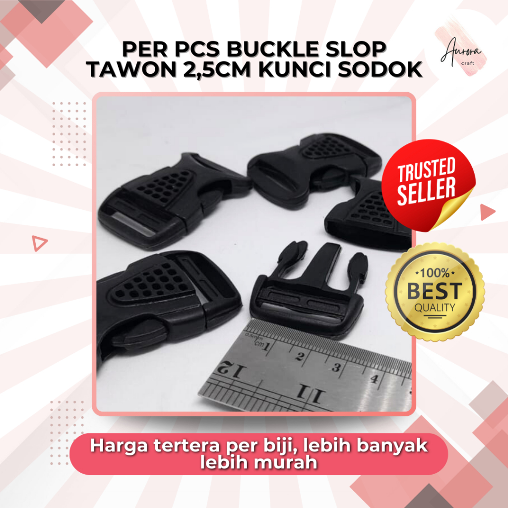 PER PCS BUCKLE SLOP TAWON 2,5CM KUNCI SODOK