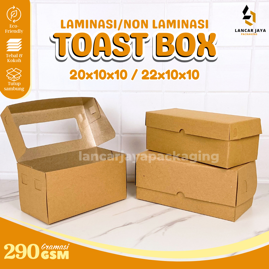 

Kotak Roti Bakar Bomboloni Donut Dus Kue Kraft 22x10x10