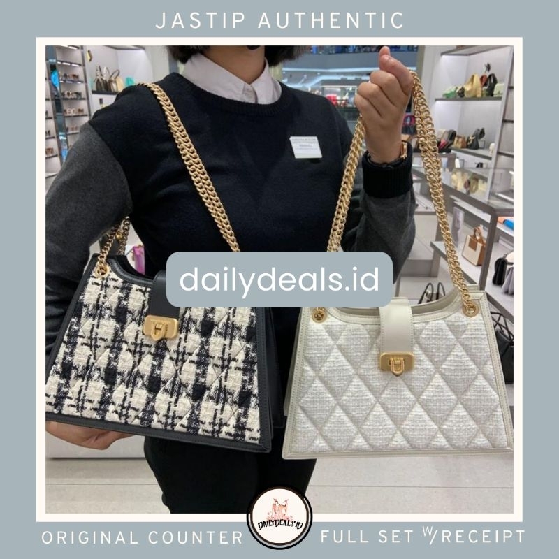 #2-30151307 Cressida Trapeze - Jast[p] CK ORIGINAL COUNTER CHAIN TWEED QUILTED RANTAI BAG TAS STORE 