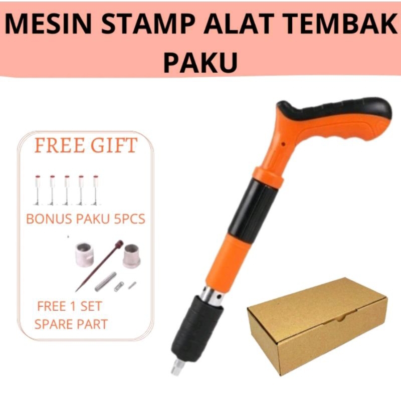 Alat Tembak Pistol Paku Beton Besi Ramset Gun Nail Plafon beton dll