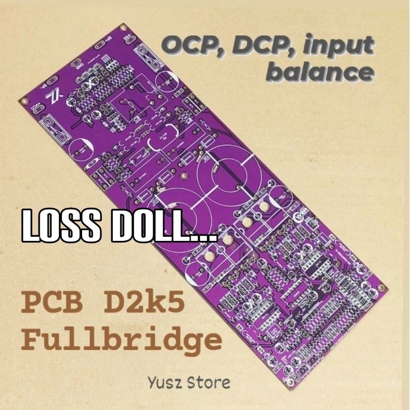 PCB D2K5 Fullbridge Class D 2k5 Power Amplifier