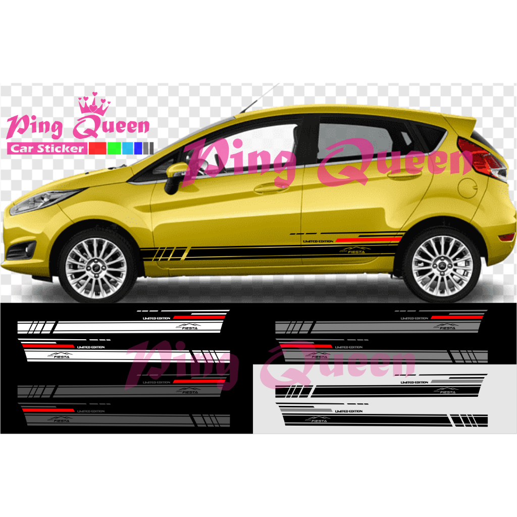 STICKER FORD FIESTA CUTTING STICKER BODY SAMPING MOBIL FIESTA