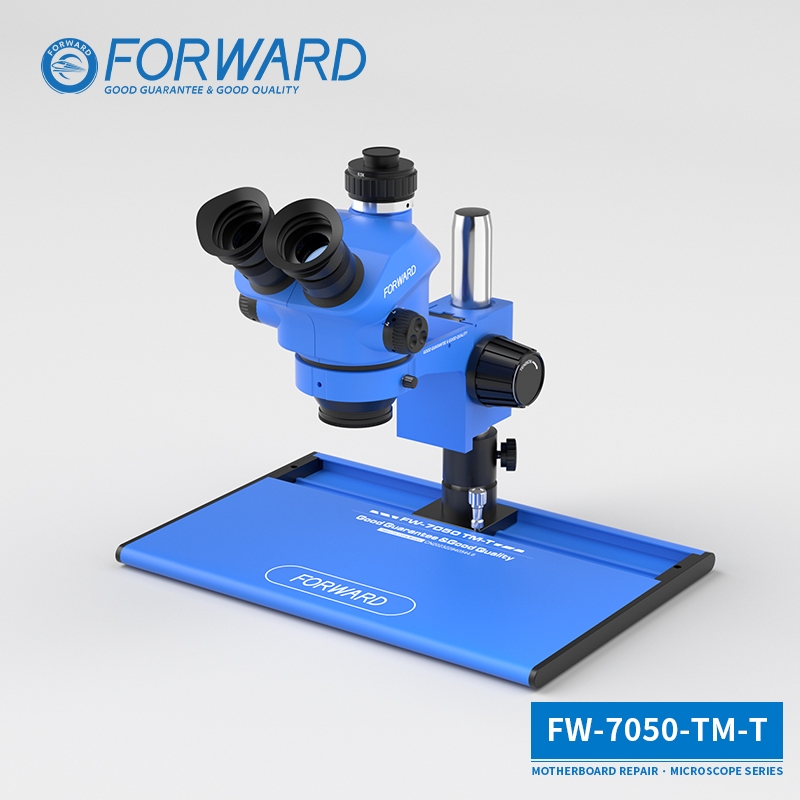 MICROSCOPE STEREO FORWARD FW-7050 TM-T TRINOCULAR BASE SLIDE ORIGINAL