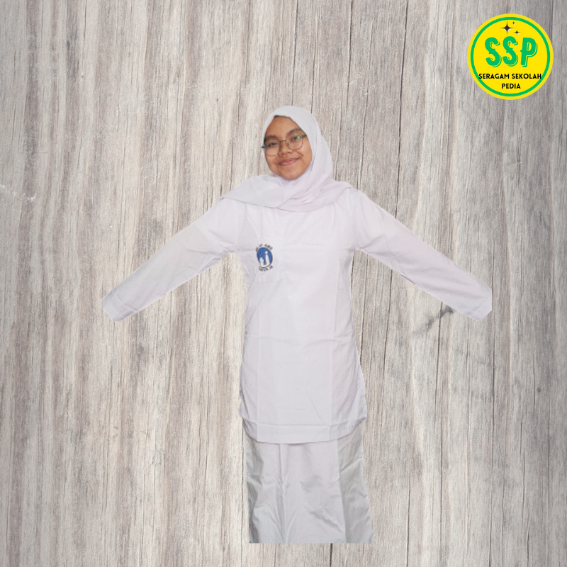 Baju Putih SMA Al-Azhar Model Tunik Lengan Panjang