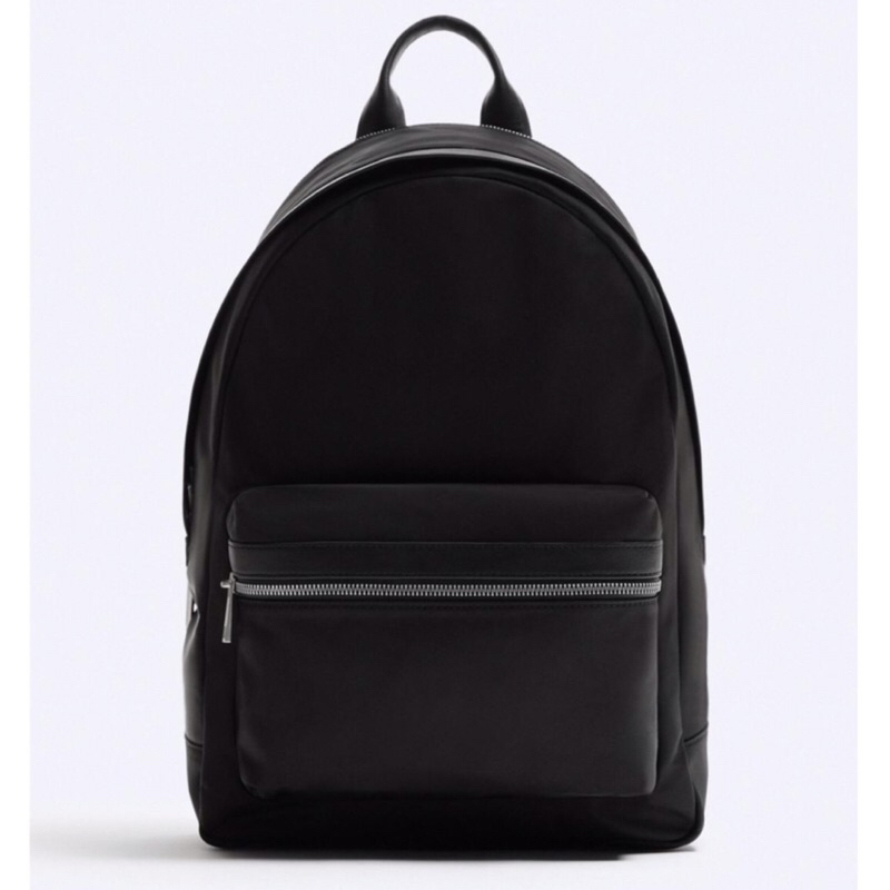 ZARA Men Nylon Backpack Tas Ransel Pria Black