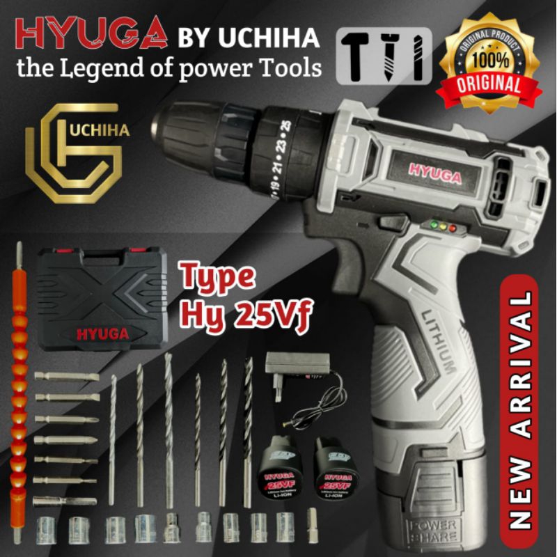 NANWEI-mesin Bor cordless/Bor baterai/Bor listrik/Beton Besi kayu Ful set koperl 32VF UCHIHA