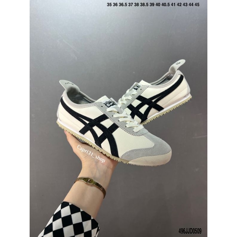 Sepatu Onitsuka Mexico 66 Vin Birch Black Free Kaos Kaki