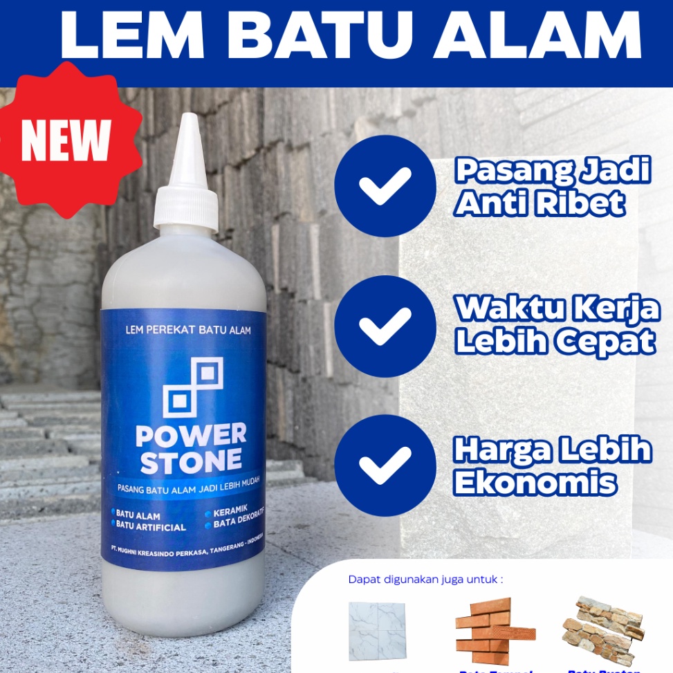 

POWER STONE 6gr LEM PEREKAT BATU ALAM BATA DEKORATIF KODE C5D3
