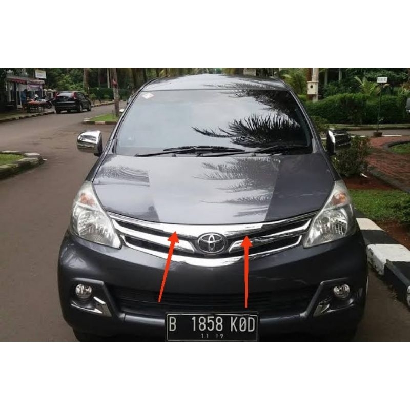 Lis List Chorme Grill Bemper Bumper Depan All New Avanza Original Toyota