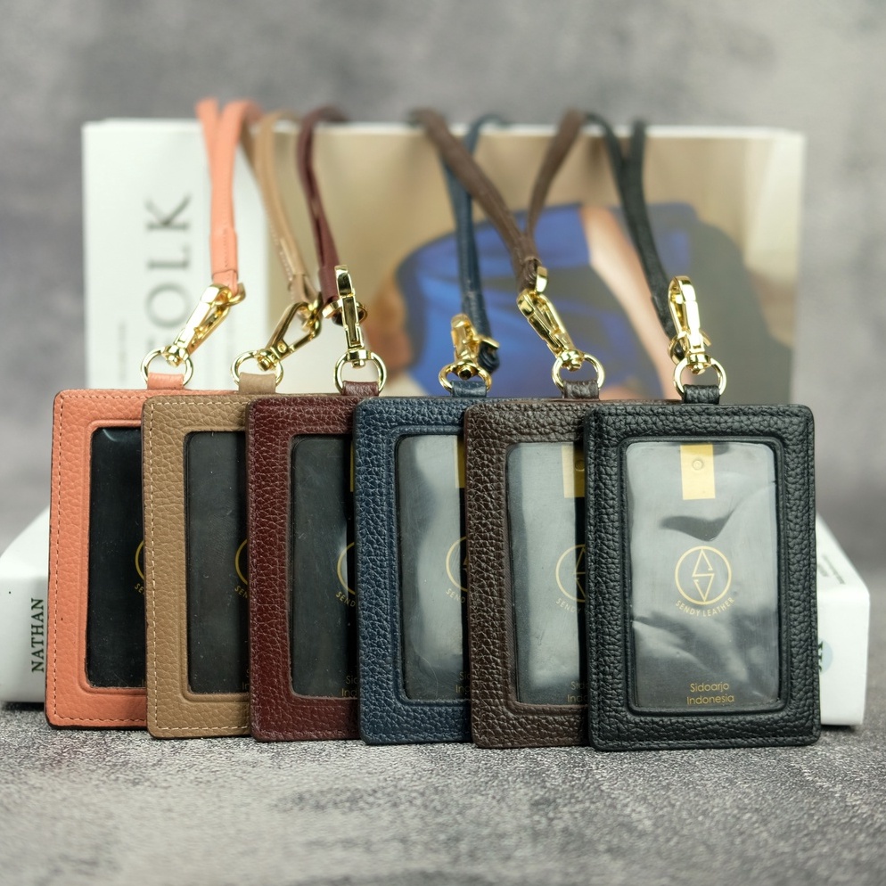 

Sendy Leather VALENCIA Lanyard Name Tag Id Card Kulit Sapi Asli KODE V3F3
