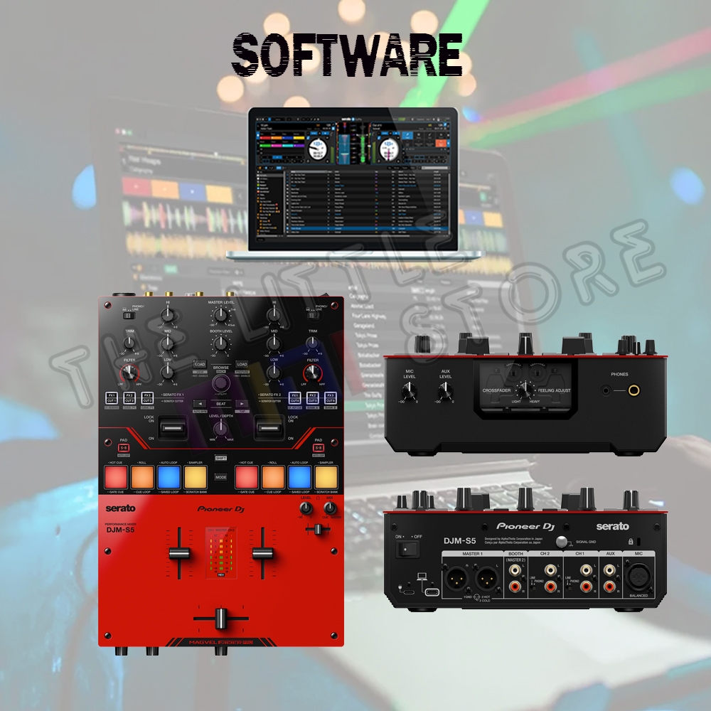 DJM-S5 Scratch-style 2-channel DJ mixer Gloss Red | DJMS5 DJM S5 Mixer Batle Mixer DJ Serato