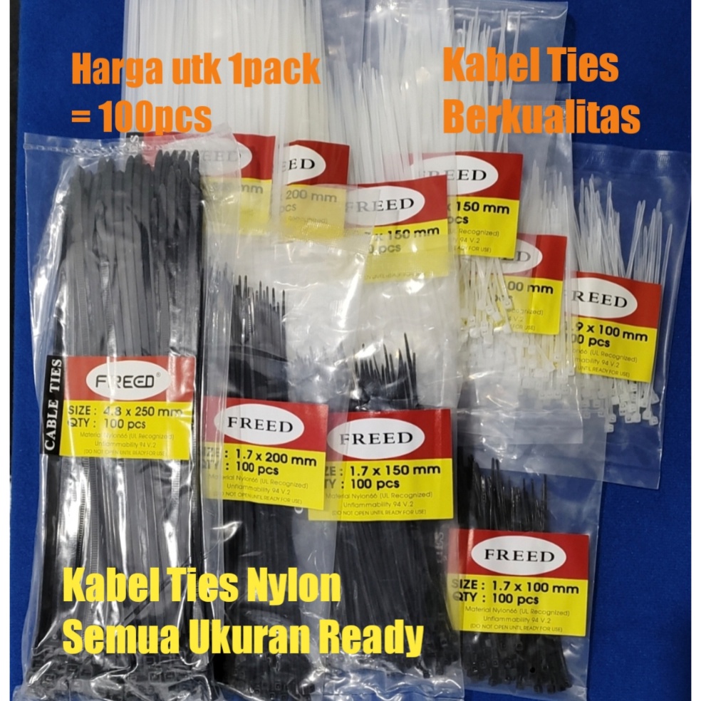 

Kabel Ties HitamPutih Ukuran 48mm x 5mm 5cm 1 Pack Isi 1 Pcs KODE F7L5