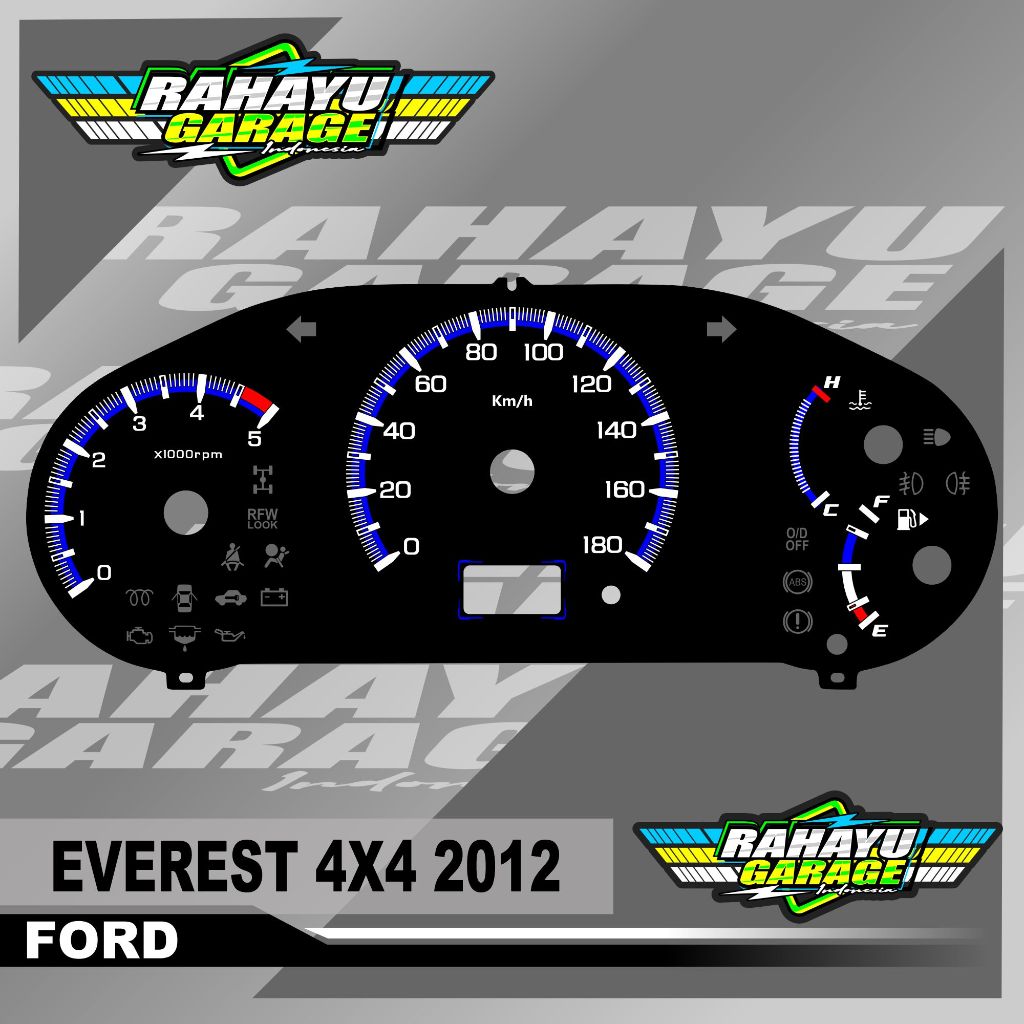 PAPAN SPEEDOMETER CUSTOM FORD EVEREST 4X4 TAHUN 2012