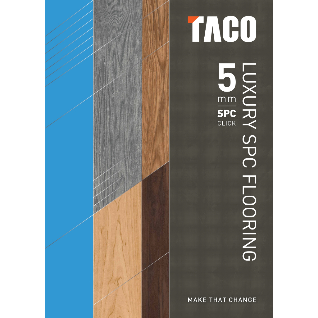 SPC Lantai 5mm Murah Motif Kayu | SPC Flooring Taco Click System