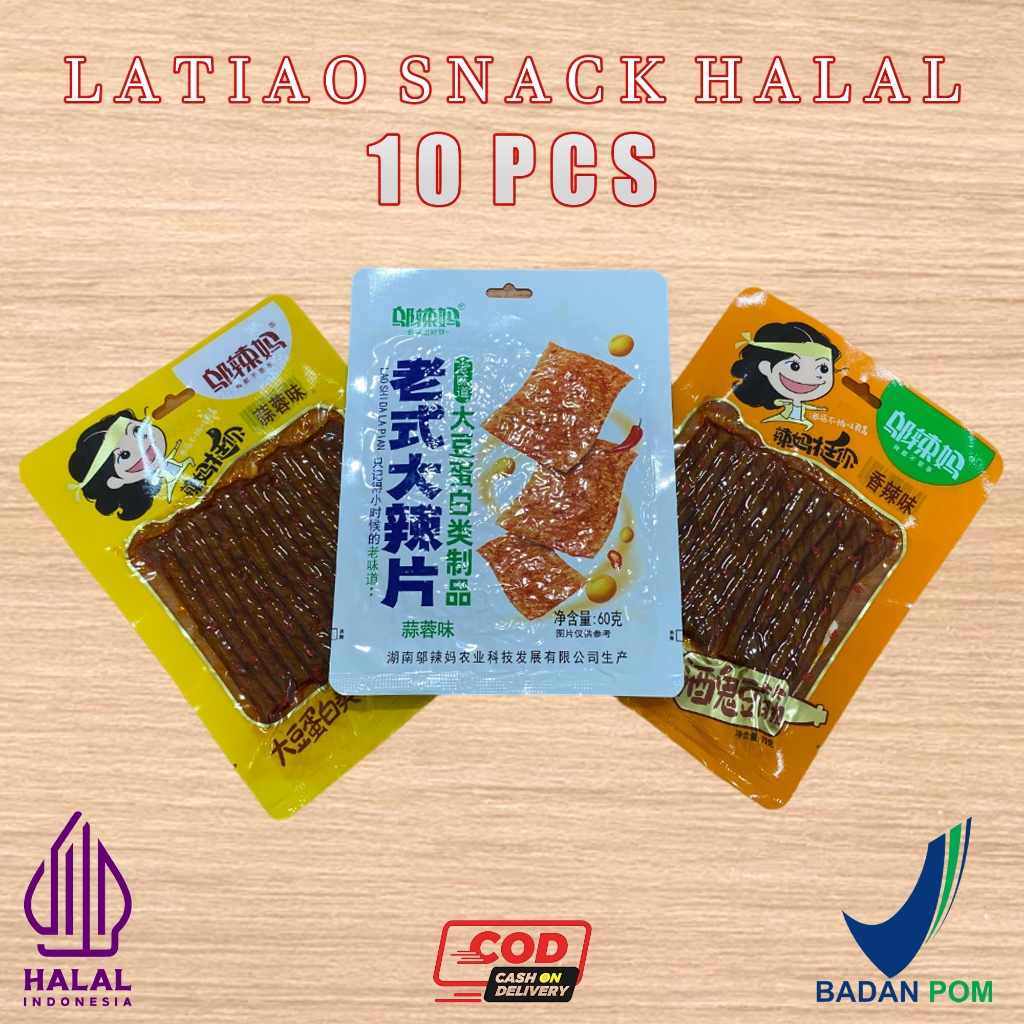 

[HALAL] 10 PCS BISA DI MIX/WULAMA LATIAO SNACK BEST SELLER/VEGETARIAN FOOD/BPOM/CEMILAN SNACK LATIAO