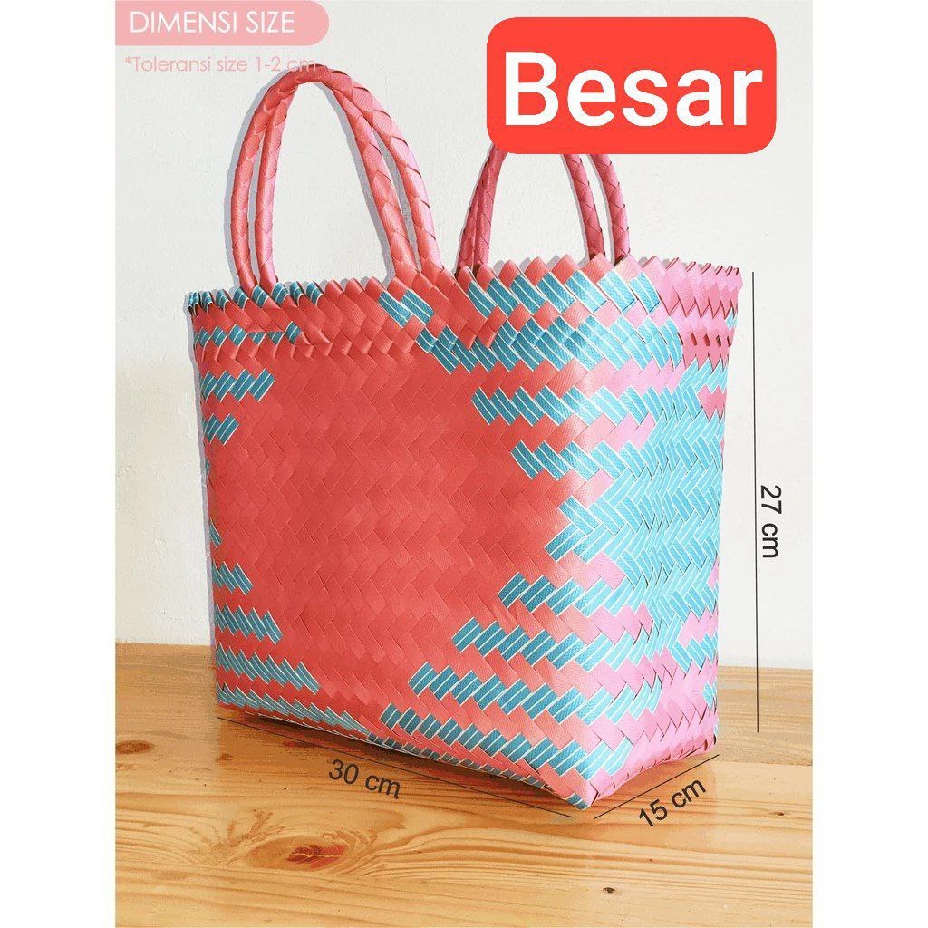 Tas Belanja Anyaman Plastik Jumbo