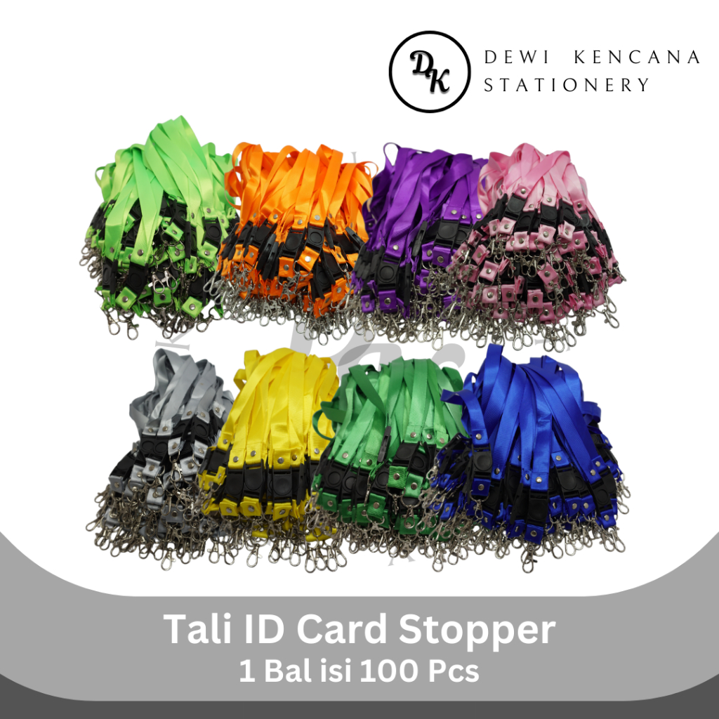 

Tali ID Card Stopper Nylon 1 Bal isi 100 pcs / Lanyard ID Card