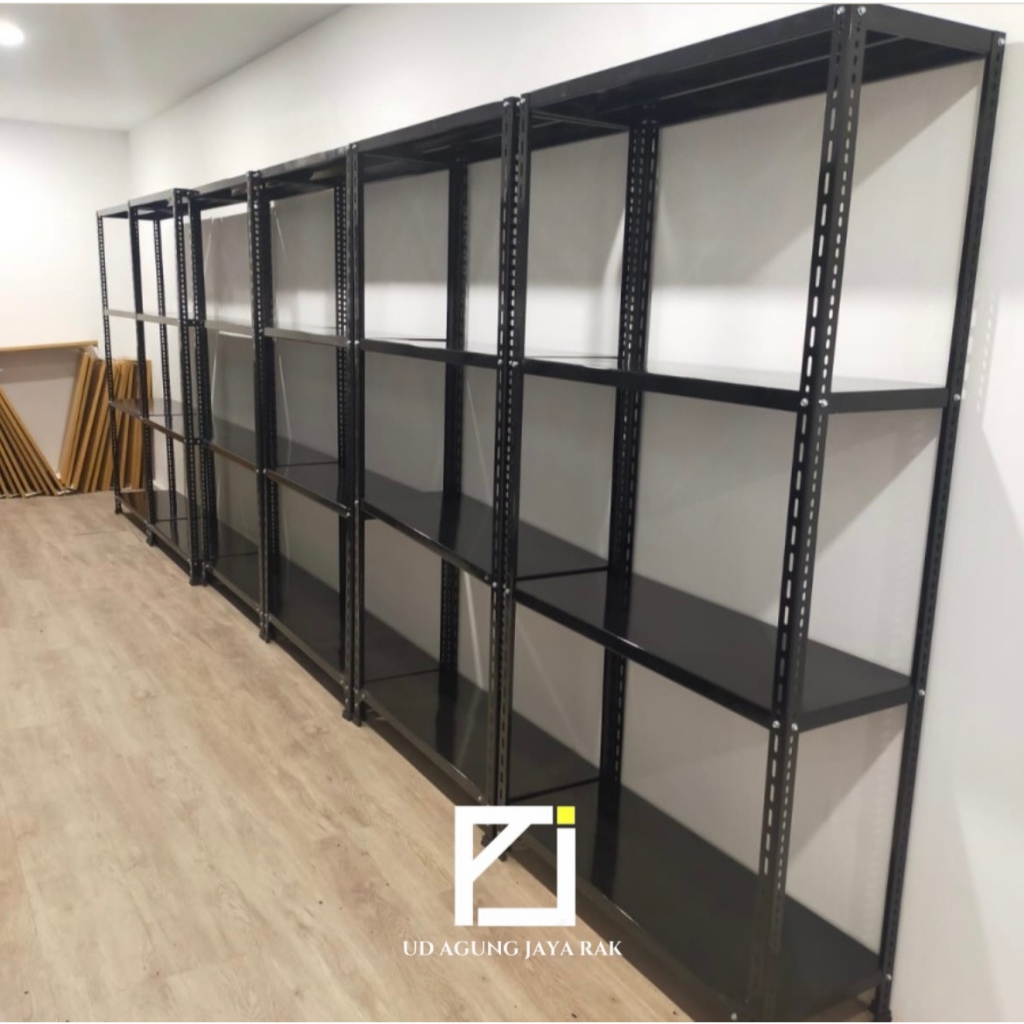Rak Besi Siku 4 Susun 100 x 40 x 200 cm Gudang Toko Minimarket Kantor Etalase Kuat Kokoh