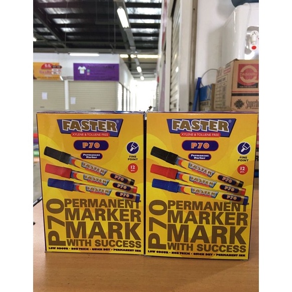 

KODE A5D Spidol Permanent Marker Faster P7 1pak12pcs