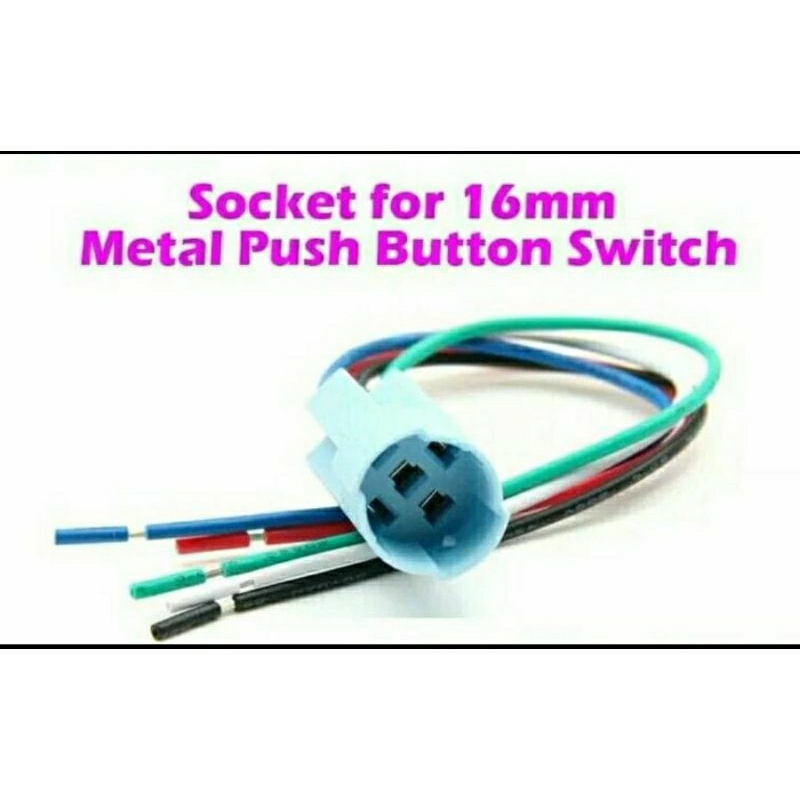 Socket Soket Push button Switch On Off Saklar Tombol Led Motor Mobil