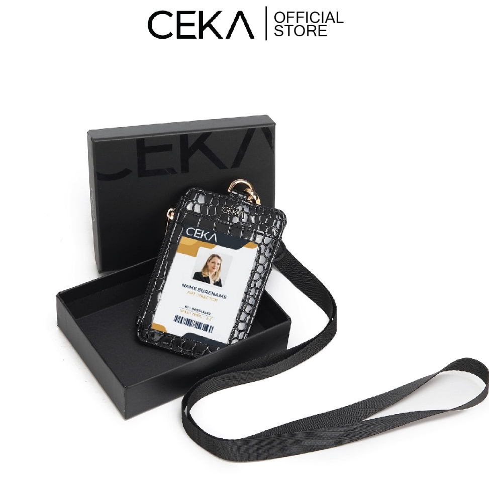 

KODE N9F4 CEKA Lanyard ID Card Holder Name Tag Kartu Tanda Pengenal Binca Id Card Holder
