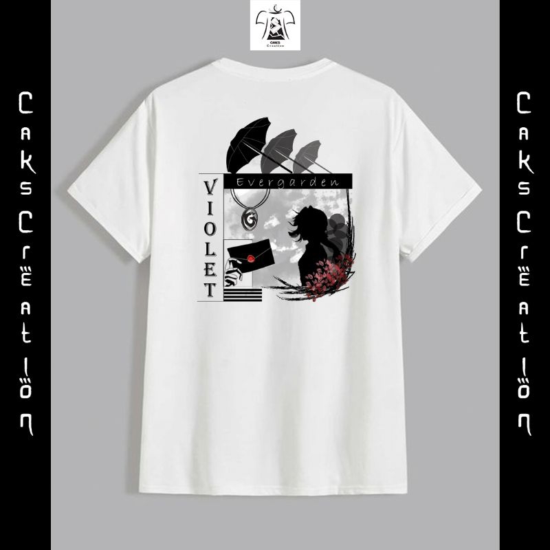 T-SHIRT KAOS ANIME - VIOLET EVERGARDEN - ONLY WHITE - KAOS WIBU