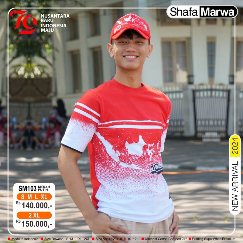 [Shafa Marwa] Seragam Kaos Merah Putih 17 Agustus