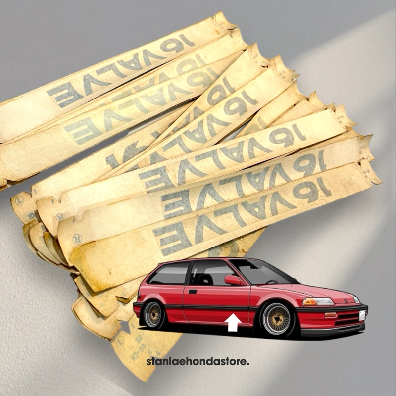 STICKER PINTU 16 VALVE HONDA CIVIC NOUVA SH3 SH4