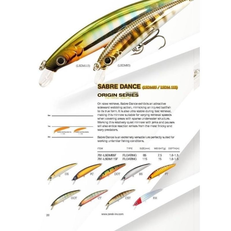 lure minnow zerek sabre dance 85