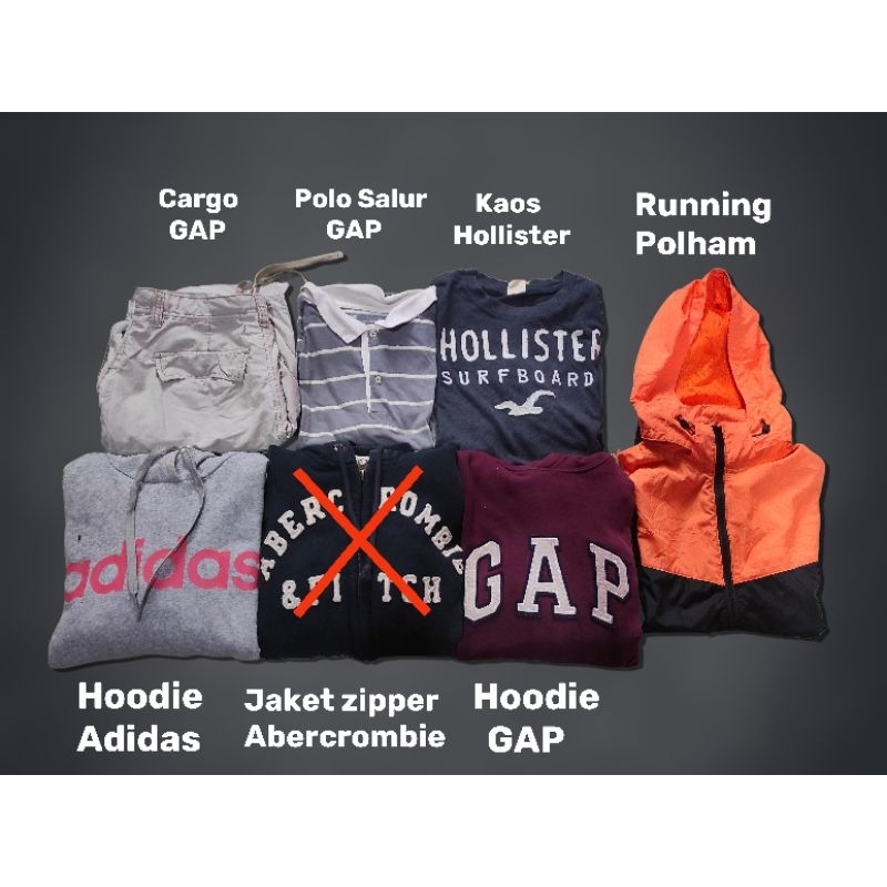 (SECOND) VOL 1 ALL BRAND HOODIE BEKAS/T-SHIRT ORIGINAL/