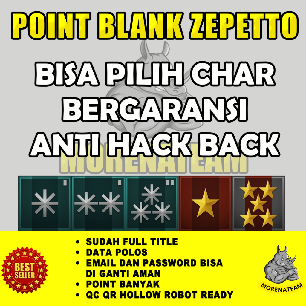 CHAR POINTBLANK / CHAR PB - MAJOR - BINTANG - HERO FULL TITLE | DATA POLOS | AKUN POINTBLANK | GAME 