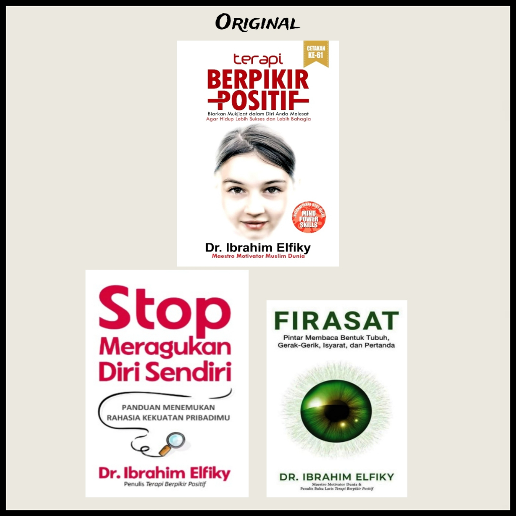Buku Firasat Terapi Berpikir Positif Stop Meragukan Diri Sendiri Penulis Ibrahim Elfiky
