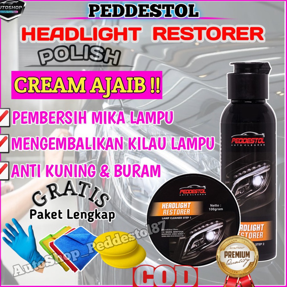 Grosir Headlight Restorer Lamp Pembersih Kaca Lampu Mobil Kuning Pengkilap Headlamp Polish Mika Lamp