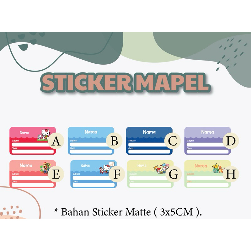 

STICKER MATA PELAJARAN TERMURAH