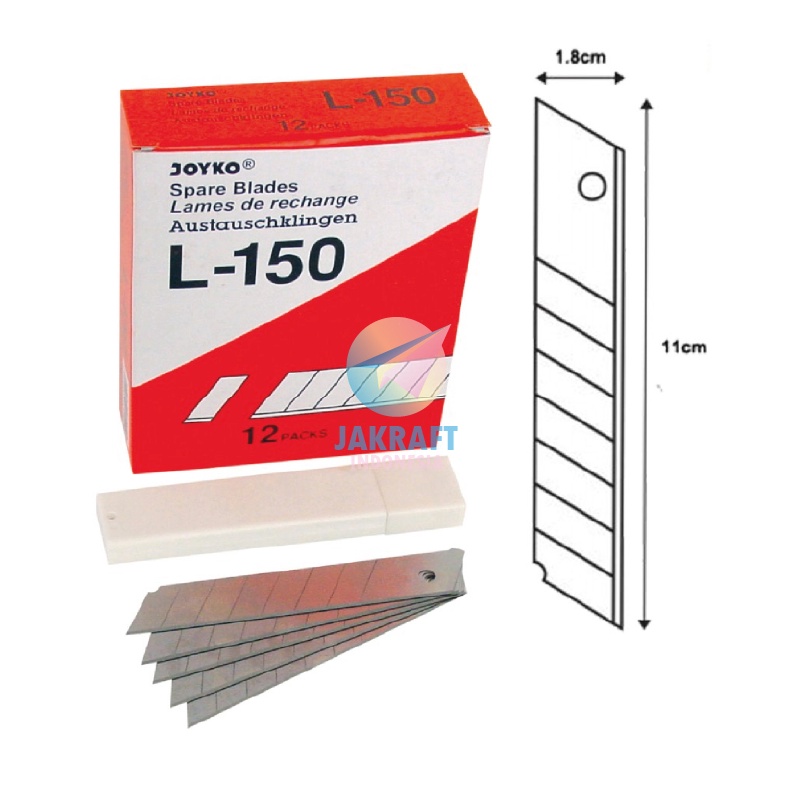 

PROMO SPESIAL 5 Pcs JOYKO Cutter Blade L15 Pisau Refill Segala Maca Cutter Besar Seperti JOYKO L5