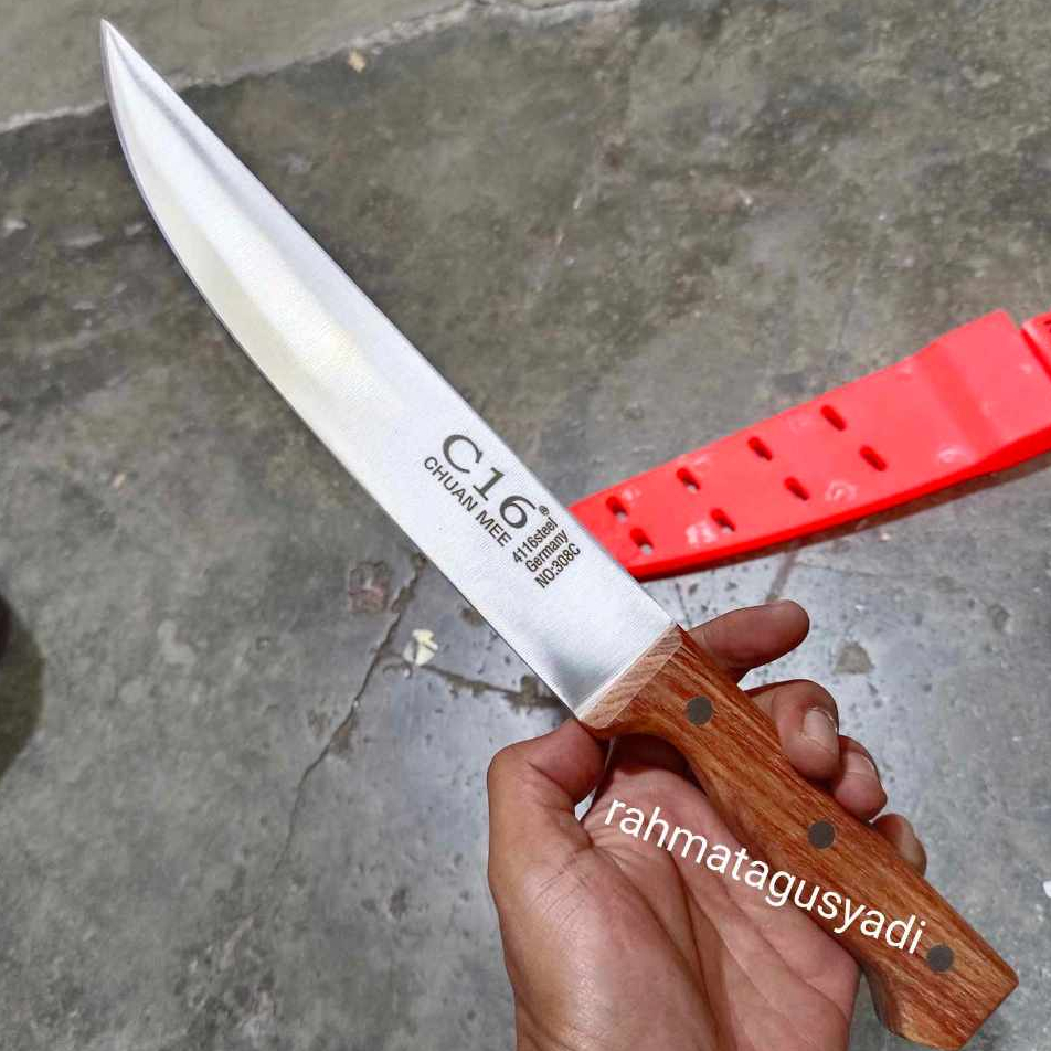 Murah!!! pisau daging profesional super tajam 8 inchi CARBONSTEEL 4116 jerman