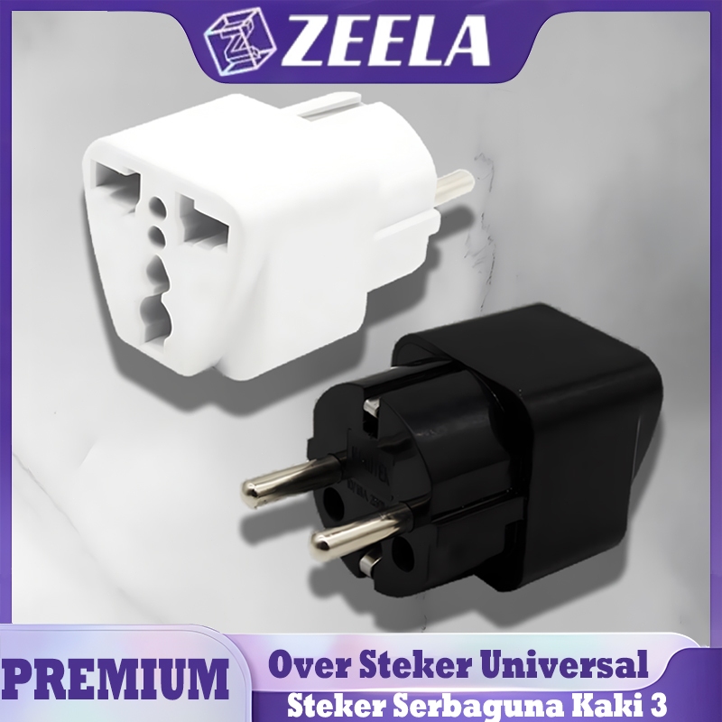 Adapter Converter/Colokan Kaki 3 Gepeng Universal AU Plug /Steker Serbaguna Colokan Kaki 3