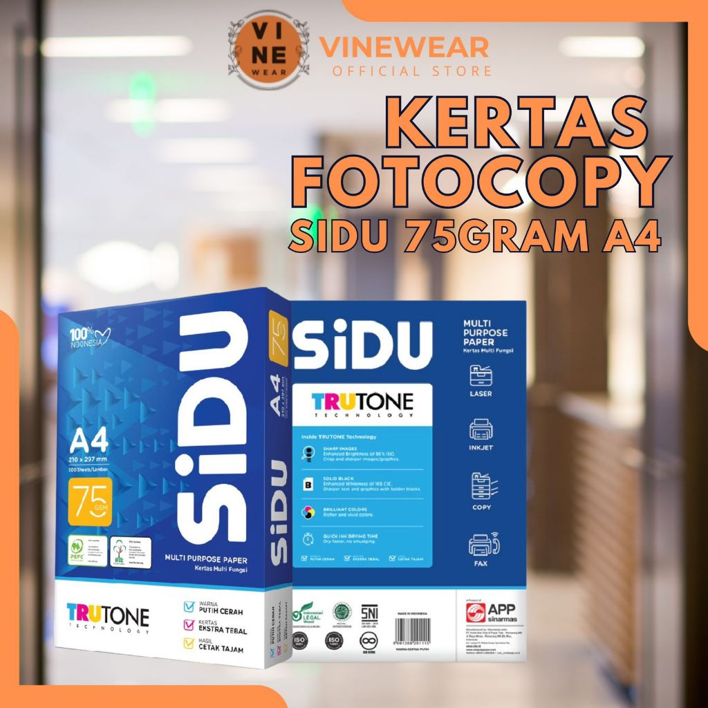 

Sidu Kertas Fotocopy 75 GSM A4
