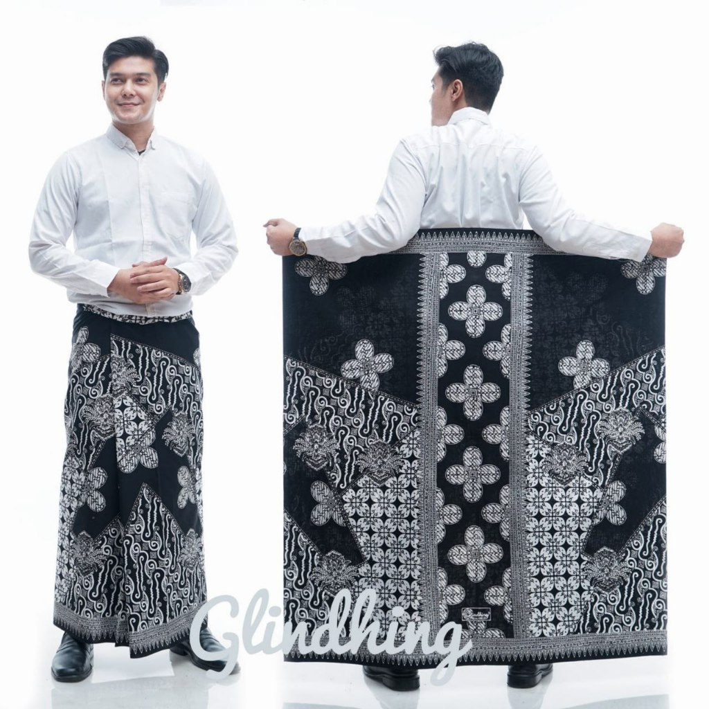 Sarung Batik Sarung Batik Pekalongan Katun Exclusive Hitam Putih Batik Glindhing