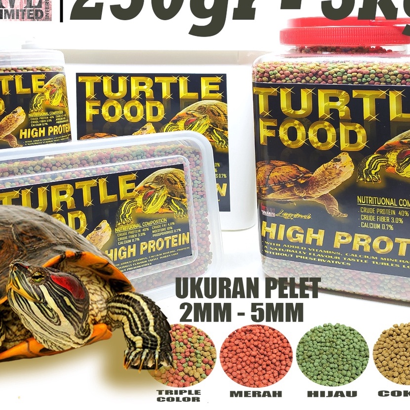 Terbatas  25GR  1KG  MAKANAN PAKAN KURA KURA TURTLE RES BRAZIL AMBON ALIGATOR PELET FOOD