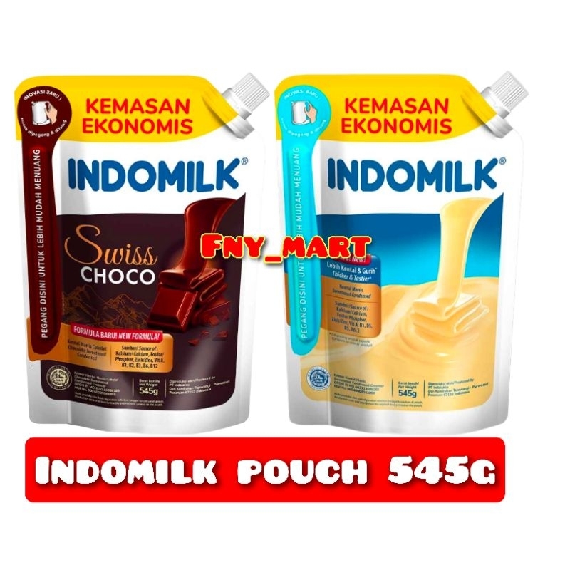 

Indomilk Kental Manis Pouch 545gr | Indomilk Pouch Kental Manis Putih & Coklat 545g