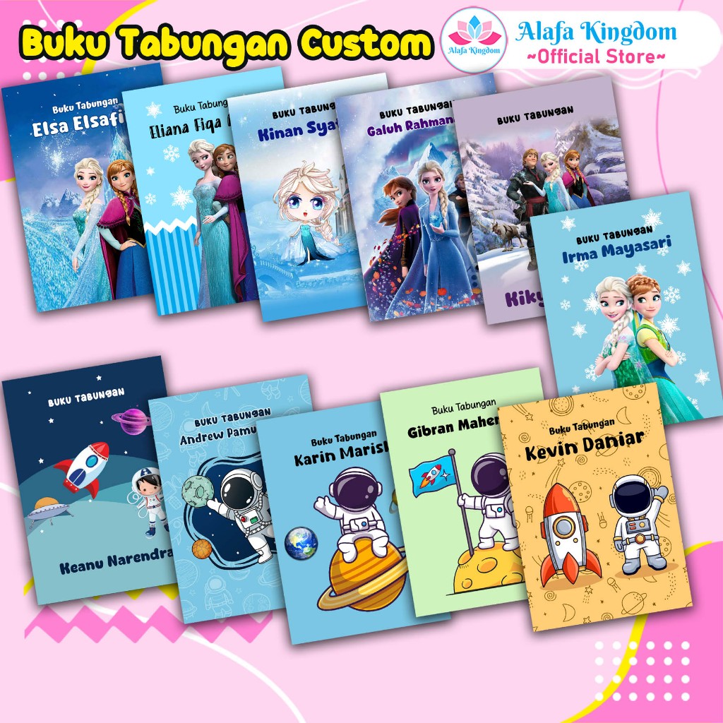 

Alafakingdom Buku Tabungan Anak Sekolah Tema Frozen & Astronout