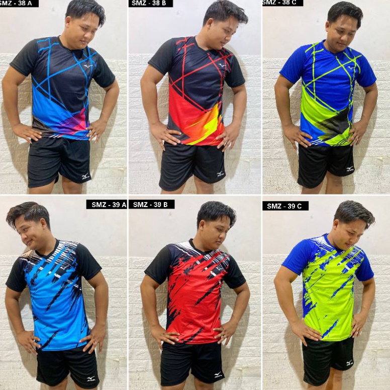 KODE J32K Baju olahraga voli mizuno kaos olahraga bola voli printing pria wanita celana voli mizun