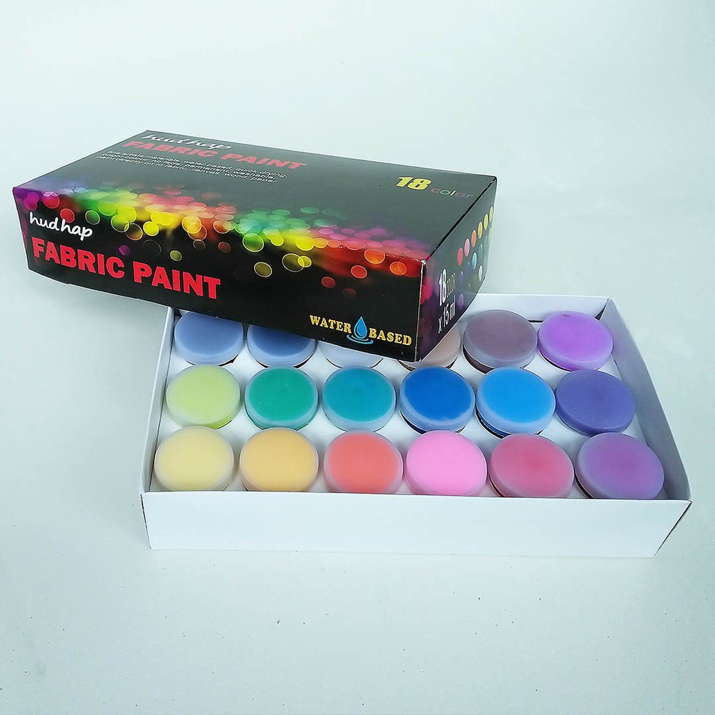 

NEW PRODUCT cat lukis kain cat tektil serbaguna set 18 warna