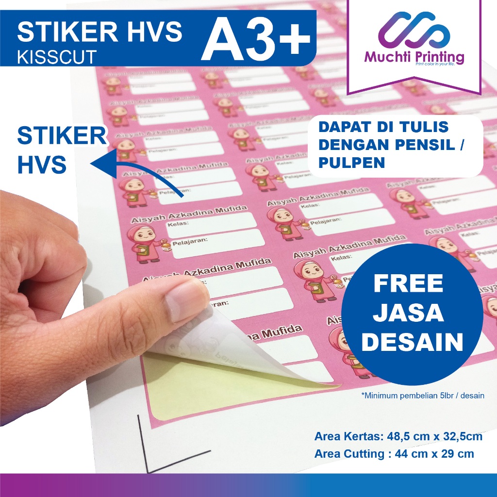 

Print Sticker Label | Cetak Stiker HVS A3+ / Kiss Cut