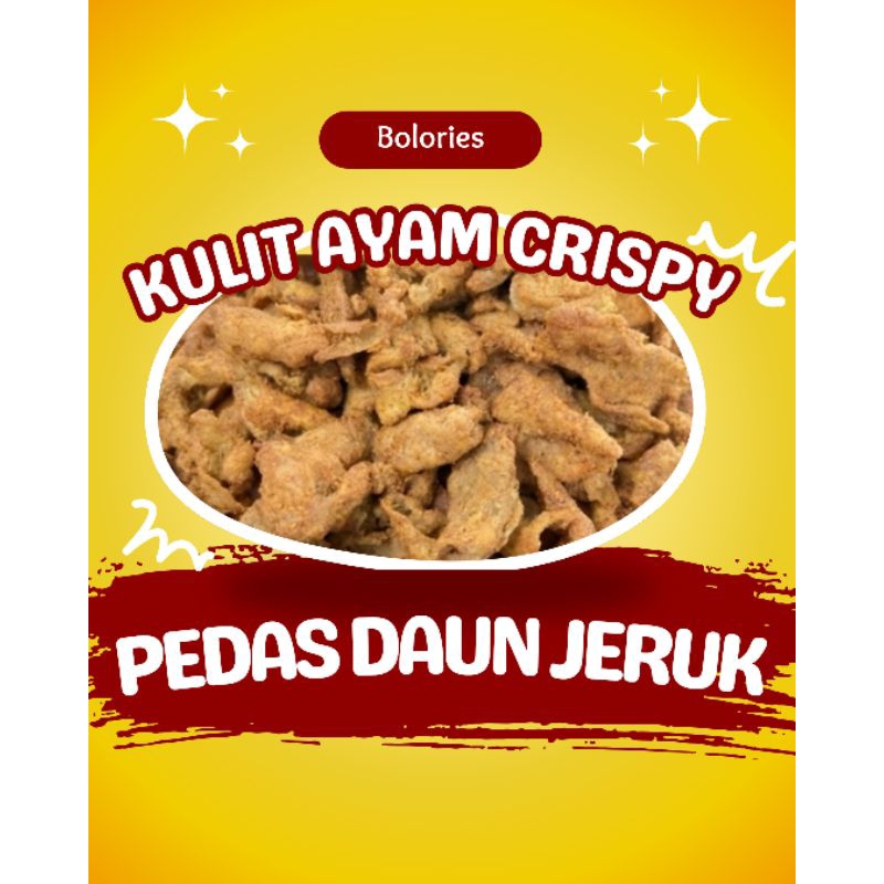 

KERIPIK KULIT AYAM CRISPY PEDAS DAUN JERUK 1Kg
