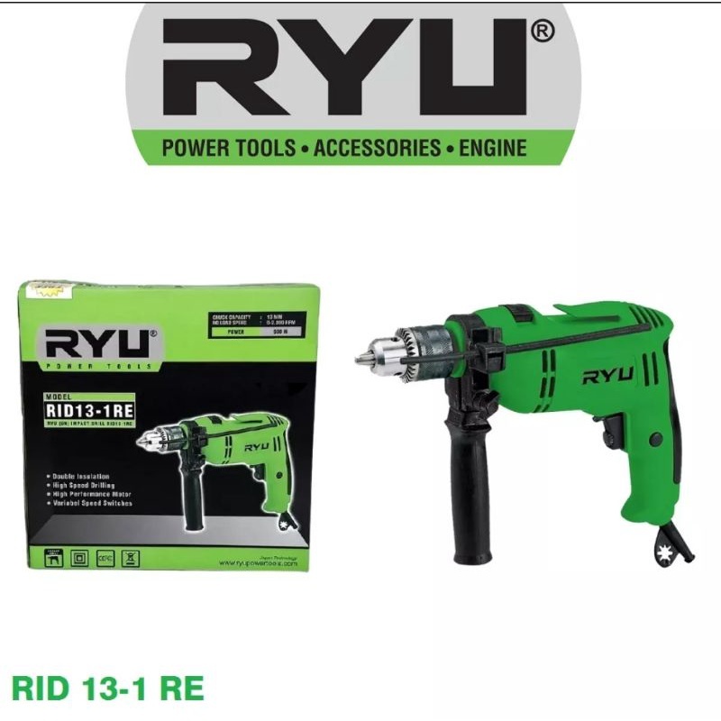Ryu by tekiro mesin bor listrik 13mm impact / beton type RID 13-1RE ( original )